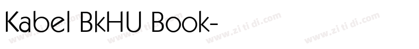 Kabel BkHU Book字体转换
